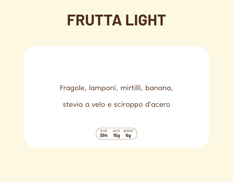 Frutta light scheda