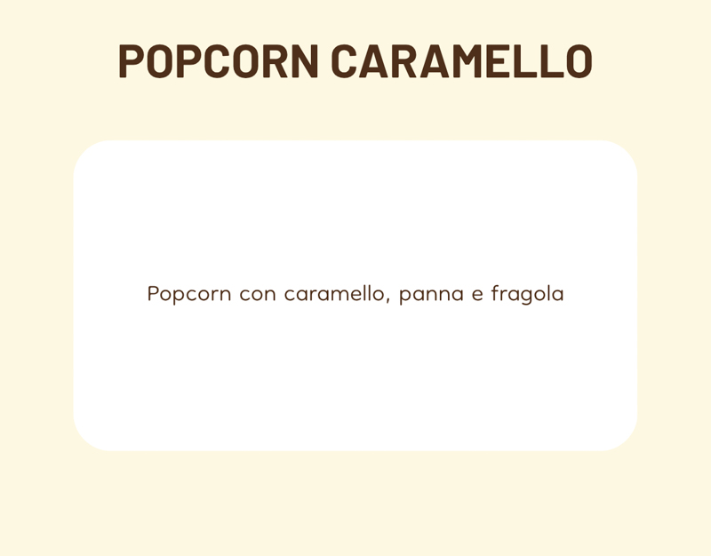 Popcorn caramello scheda